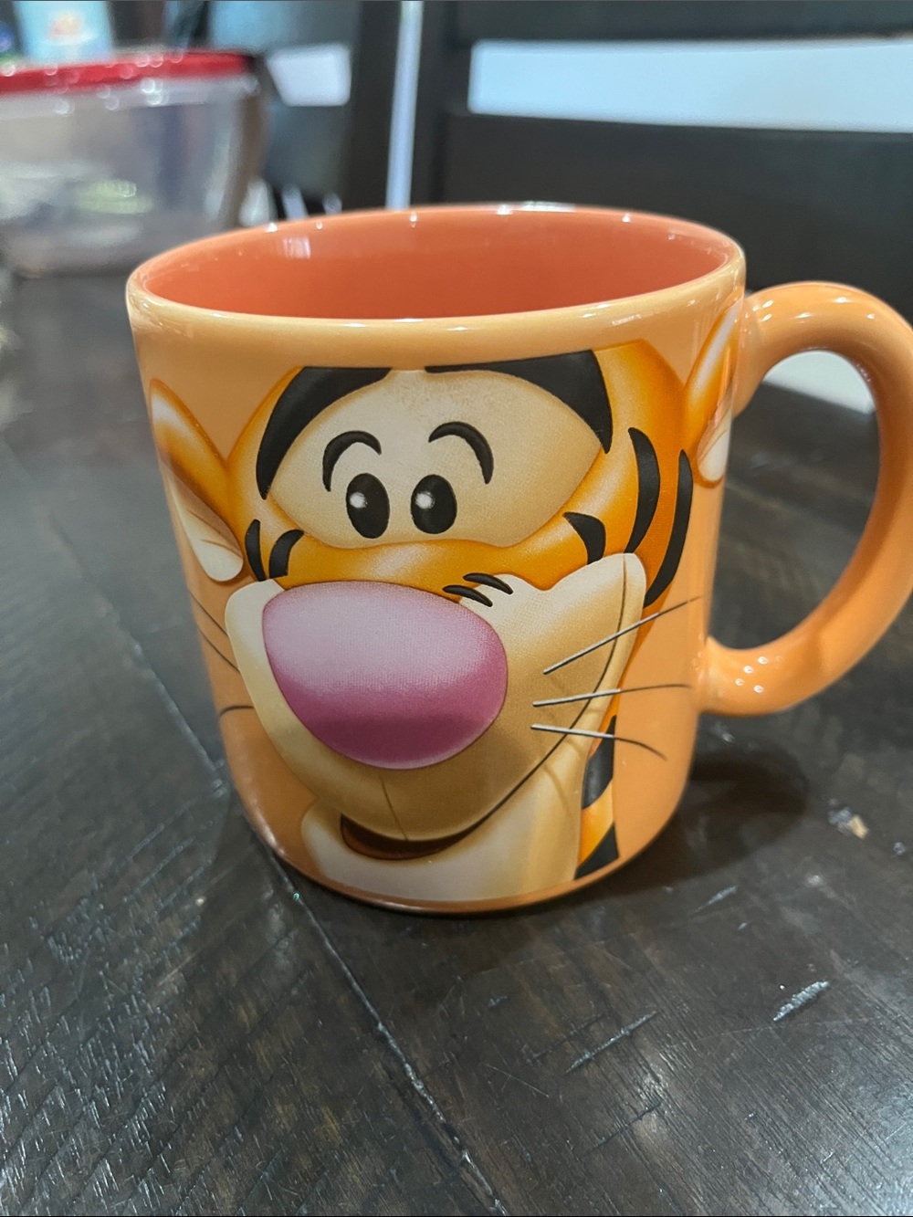 Disney Tigger Ceramic Mug in Orange with Pink Accent